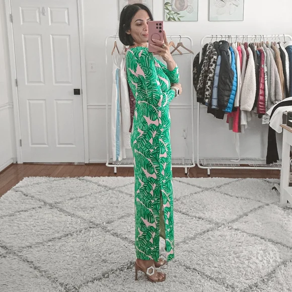 Lilly Pulitzer Morgann 3/4 Sleeves Maxi Dress New Size XXS - Picture 4 of 11